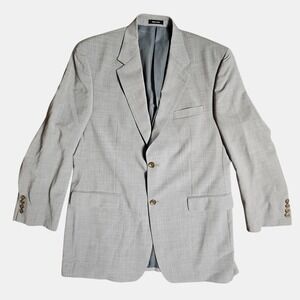 Ralph Lauren Wool Sport Coat Blazer Suit Jacket Lined Stretch‎ Mens 42L Gray